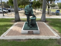 Mock Up of Proposed Life-Sized Corey Jones Bronze Memorial Statue in Delray Beach, Fl 