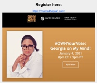 (BPRW) Oprah Winfrey to Host Virtual Town Hall to Encourage Georgia Voters on the Eve of Runoff Elections