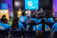 Palm Beach County high school students participated in a panel discussion with Florida Power & Light Company (FPL) employees to learn about careers in energy.