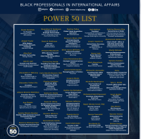 (BPRW) THE BLACK PROFESSIONALS IN INTERNATIONAL AFFAIRS ANNOUNCES INAUGURAL POWER 50 LIST