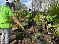 FPL volunteers assist with landscaping at Watkins Elementary School