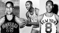 Chuck Cooper, Earl Lloyd and Nat Clifton were the first 3 Black players to play in the NBA. Credit: NBA
