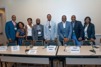 Aventura, Fla. ̶ Aug. 7, 2019 ̶ Members of the Surviving the Storm Coverage panel shared their experiences and tips with journalists at the 2019 National Association of Black Journalists Annual Convention & Career Fair at the JW Marriott Miami Turnb