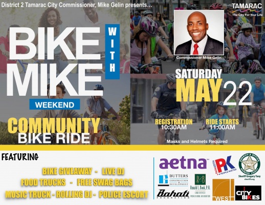 (BPRW) COMMISSIONER MIKE GELIN WELCOMES CYCLISTS TO TAMARAC FOR INAUGURAL BIKE WITH MIKE WEEKEND | Press releases