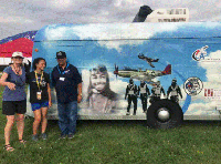 Chauncey E. Spencer II with attendees at the 2021 EAA Adventure Airshow in Oshkosh, Wisconsin.
