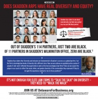 (BPRW) Rev. Al Sharpton and Citizens for a Pro-Business Delaware Expose Skadden's Disingenuous Claims on Diversity Through Print Advertisement 