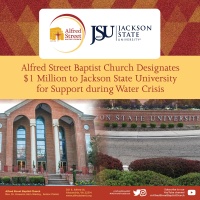 (BPRW) Alfred Street Baptist Church Designates $1 Million to Jackson State University for Support during Water Crisis 